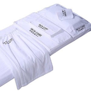 Beauty Salon Towels Microfiber Absorbent Quick Drying Skin Care Bed Linens Large With Logo Printing - Product Image 1