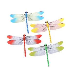 jinhudie 14 simulation Dragonfly 4 sets of home magnetic stickers three-dimensional Refrigerator magnetdecorative crafts