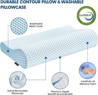 Oreiller cervical orthopédique moderne respirant en mousse à mémoire de forme ergonomique, réglable et confortable pour un sommeil optimal
