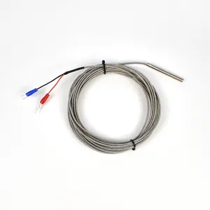 LAIYUAN Custom 5X50MM SS316 K Type Sheath Stainless Steel Braid Thermocouple 5mtr Wire