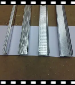 Alçıpan aksesuarları galvanizli çelik alçıpan profil tutucu metal saplama/parça/Omega/C/U kürk toplama kanalı hafif çelik omurga