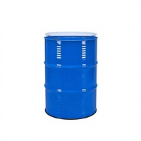 Fût en acier bleu à couvercle fermé de 200 L, baril métallique laminé à froid pour le stockage de solvants, solutions d'emballage industrielles renforcées