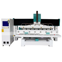 Routeur CNC industriel automatique 4 axes 8 têtes 1325 1530 multi-têtes avec dépoussiéreur et broche refroidie à l'eau