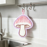 Serviette de toilette en peluche en forme de champignon en tissu doux, personnalisable et économique