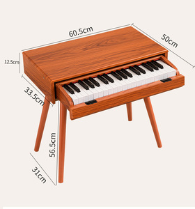 OEM mini piano 37 touches tiroir en bois style enfants jouets <span class=keywords><strong>orgue</strong></span> électronique musique clavier de piano de petite taille 37 touches - Product Image 1