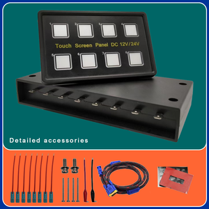 8-vị trí ánh sáng màu xanh cảm ứng chuyển đổi bảng điều chỉnh cho RV du thuyền off-road xe sửa đổi 12/<span class=keywords><strong>24V</strong></span> đẩy nút Thiết bị chuyển mạch - Product Image 3