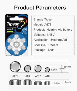 OEM 1.4V <span class=keywords><strong>LR44</strong></span> PR44 P675 A675 Bouton <span class=keywords><strong>Pile</strong></span> pour Appareils Auditifs - Product Image 5