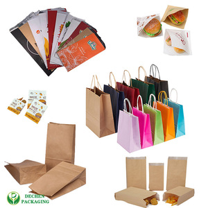 Blank Plain Paper Bags with Handles for Custom Printing