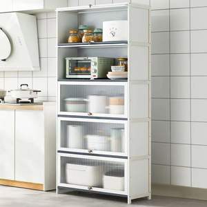 Stockage Dr Upgrade roue épaissie anti-poussière multicouche plancher pan <span class=keywords><strong>micro</strong></span>-ondes stockage table de stockage armoire latérale - Product Image 1