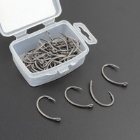 Hameçons à poissonner Hirisi 8011 en acier inoxydable à haute teneur en carbone, avec boîte de vente au détail originale