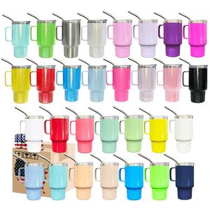 Stainless Steel 3Oz Tumbler Blank Sublimation <b>Double</b> <b>Walled</b> Shot Glass <b>Mug</b> Cups With Handle Lids - Product Image 1