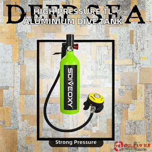 Bouteille d'oxygène en aluminium SH SD700 300 bars haute pression 1L pour plongée technique, certifiée CE, avec embout buccal, 2,8 kg - Product Image 2