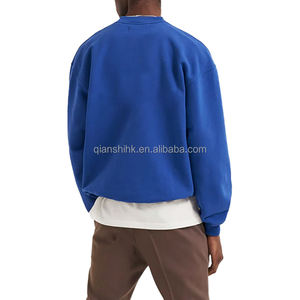 Éponge française de haute qualité Sweat-shirt ras du cou surdimensionné à broderie lourde sweat-shirt à logo personnalisé de luxe hip hop pour hommes - Product Image 1