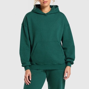 Sudadera con Capucha Personalizable con Logotipo para Mujer, Color Sólido, Manga Larga, Pantalones Largos, Chándal Informal para Mujer - Product Image 3