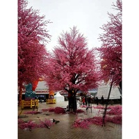 Arbre artificiel en fleurs de pêcher rose, aspect réaliste, hauteur 1000 cm, pour décoration de restaurant (vente en gros)