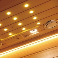 Petite salle de sauna infrarouge lointain à vapeur sèche 1 personne en bois massif en verre Mini salles de sauna traditionnelles préfabriquées sur mesure