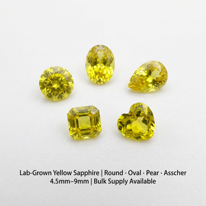 Piedras Preciosas Sueltas de Lujo de Color Amarillo, Piedra Sintética de Moda Viresa, <span class=keywords><strong>Zafiro</strong></span> Cultivado en Laboratorio - Product Image 3