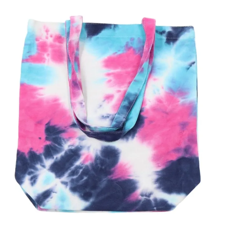 Canvas Tote Shopping Bag Tie Dye Tote Bag With Custom Printed Logo Tote Bag Cotton Canvas