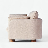 Fauteuil Moderne Élégant Grand Format en Tissu Imprimé Zèbre avec Dossier Croisé, Chaise Simple en Bois pour Salon, Chambre et Hôtel