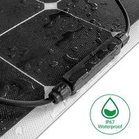 Vente chaude Panneau solaire semi-flexible personnalisé Sunpower 100W Cellules monocristallines IP67 Étanche 20V Camping en bateau Camping en plein air
