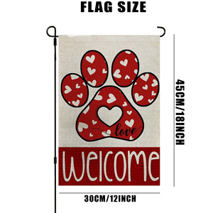 Usine Directe Valentine's Yard Décorations Métallique Rose Sublimation Jardin Drapeau <span class=keywords><strong>Fanion</strong></span> Style - Product Image 2