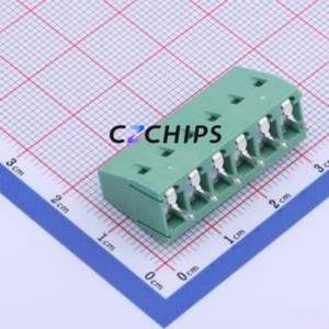 JL128-50006G01 Screw Terminal Block Through hole Component (THT),P=5mm Connector 1x6P 5mm Green Through Hole - Product Image 2