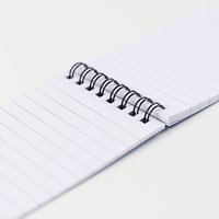 A7 Wire-O Notizbuch 60 Blanko-Blätter Unliniertes Weißes Papier 250g/m² Langlebiger Einband Flip-Up-Design Flach Öffnend