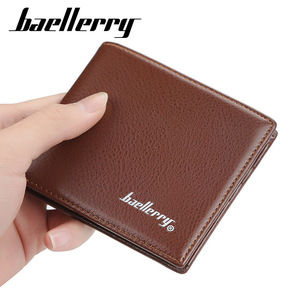 กระเป๋าสตางค์ผู้ชายแบบสั้นแบรนด์ Baellerry หนังนิ่มบาง ช่องใส่บัตรหลายช่อง กระเป๋าสตางค์แนวนอน ใช้ได้ทุกวัน สีน้ำตาลและสีดำ - Product Image 4
