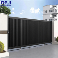 Puerta de Aluminio a Precio de Fábrica para Uso en Villas y Hoteles, Diseño Moderno, Duradera, Fácil Instalación, Puertas de Seguridad para Entrada de Vehículos, Puerta Corredera