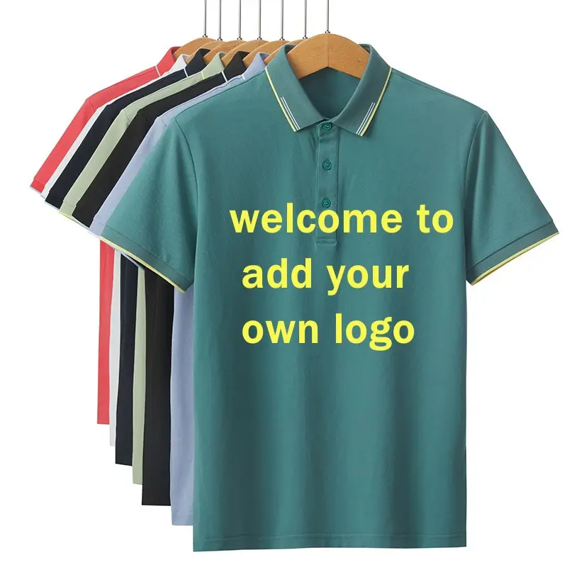 Herren unternehmen Uniform Corporate Work Logo Marken design Kunden spezifisches Golf-Polos hirt mit gesticktem Druck