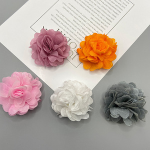 Rosas y Camelias Artificiales de Tela de 5 cm Tejidas a Mano para Ropa, Horquillas, Pendientes, Broches, Zapatos, Bolsos, Venta al por Mayor - Product Image 2
