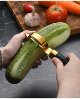 Multifunctionele 304 Roestvrijstalen Handmatige Metalen Schraper Gold Plating Pp Handvat Voor Fruitgroente & Meloen Peeling