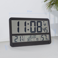 Wohnzimmer-Deko Digital Funkgesteuerte Elektronische Smarte Große LCD-Anzeige Wandmontierte Uhr Wecker Wanduhr mit LCD-Bildschirm