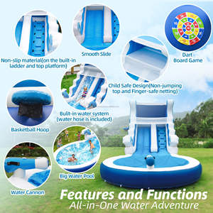 Castillo Inflable Comercial para Exteriores, Tobogán Acuático Inflable con Piscina para Adultos y Niños, Diversión en PVC, Tamaño Personalizado - Product Image 4