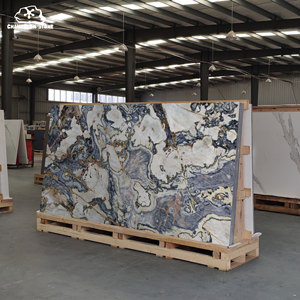 Chất lượng cao phong cách cổ điển đá cẩm thạch nhân tạo tấm đánh bóng đá thiêu kết axit kháng cho nội thất gạch bức tường lớn tấm hình thức - Product Image 2