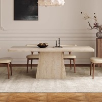 Table à manger rectangulaire moderne vintage en ardoise, style minimaliste du milieu du siècle, démontable, pièce de designer pour maisons et restaurants