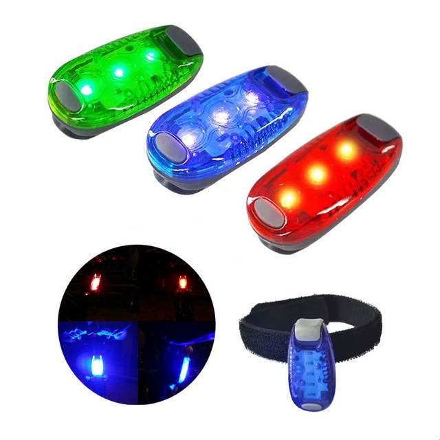 Outdoor Runners Safety Light Bike Cycling 3 Modes Clip-On Led Flashing Reflective Lights Warning Flashlight Waterproof Portable
