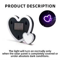 Lampe LED universelle solaire en forme de cœur pour fenêtre de voiture, lampe d'ambiance en forme de cœur de pêche pour décoration extérieure et intérieure de voiture, cadeau