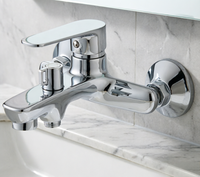 Robinet de douche mural classique chaud/froid à poignée unique en alliage de zinc, idéal pour les systèmes de douche d'hôtel