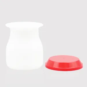 Di plastica usa e getta tazze di yogurt congelato Ghiaccio Crema 80 ml pp degustazione Tazza con il Cucchiaio e coperchio
