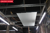 Plafond décoratif blanc de haute qualité faux panneau acoustique panneau en aluminium conception de décoration extensible plafond suspendu