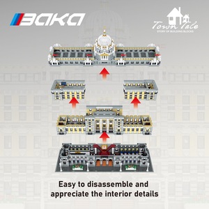 BAKA 33205 10423PCS Serie Arquitectónica, Maqueta de Bloques de Construcción del Banco <span class=keywords><strong>HSBC</strong></span> de Shanghái, Juguete Educativo Técnico, Regalo Festivo - Product Image 4