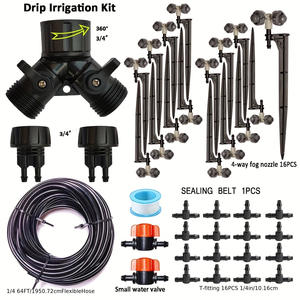 Kit d'irrigation automatique de jardin, système d'arrosage goutte à goutte 20M, arroseur rotatif à 360° pour l'arrosage des légumes et des pots de fleurs - Product Image 4