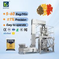 Machine d'emballage verticale multicolore à haute rigidité entièrement automatique pour sacs en film de papier alimentaire avec emballage d'étanchéité de remplissage