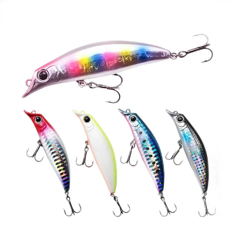 Lures Fishing High-quality Wholesale 80mm 7.4g sinking Minnow Lure Hard Bait Beach Pesca Bass Fish