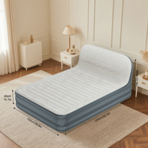 Colchón de aire duradero de tamaño doble con logotipo personalizado y bomba integrada Colchon <span class=keywords><strong>inflable</strong></span> portátil para acampar al aire libre cama <span class=keywords><strong>inflable</strong></span> Parque doméstico - Product Image 6