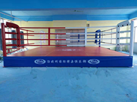 Anneau de boxe à cadre en acier de haute qualité, facile à installer. Équipement carré de ring de boxe, poteaux complets de ring de boxe.