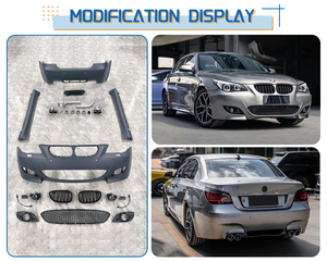 Bộ body kit cho <span class=keywords><strong>BMW</strong></span> E60 04-10 nâng cấp lên kiểu dáng M Power <span class=keywords><strong>M5</strong></span>, bộ chuyển đổi body kit, phụ kiện xe hơi, bộ nâng cấp, cản trước - Product Image 2
