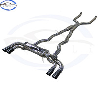 Silencieux d'échappement Catback en acier inoxydable M5 avec valve, embout en fibre de carbone, pour M8 F91/F92/F93 4.4T 2019-2023, berline quatre portes