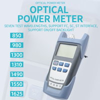 Kit de raccordement de câbles à fibres optiques FTTH 18-en-1 avec compteur de puissance, cisaille SKL-6C, localisateur visuel de défauts et testeur de câbles à fibres optiques